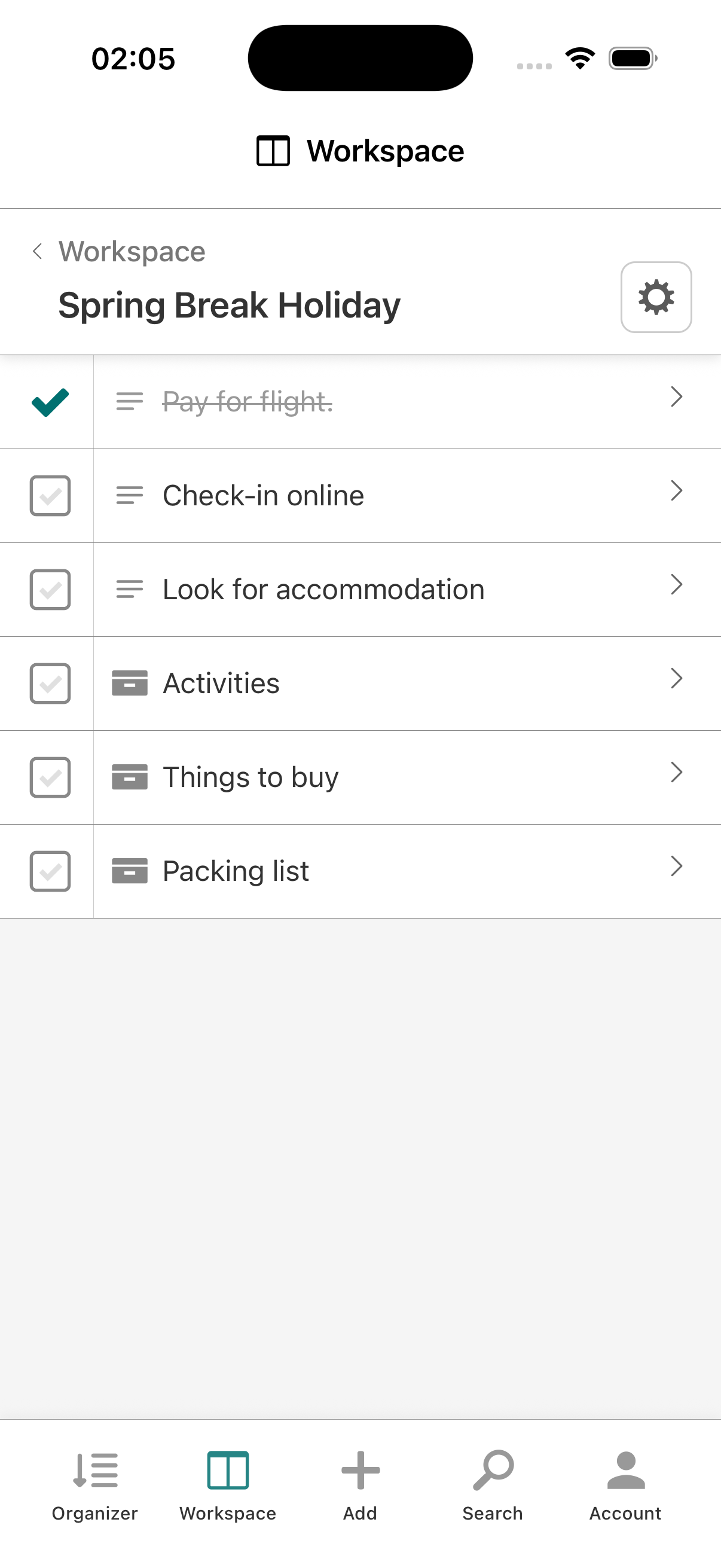 Box view on mobile